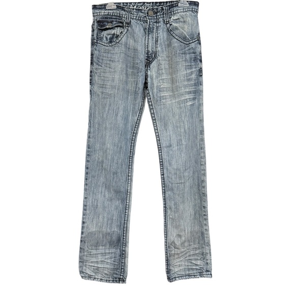 Project Mayhem Men’s 30x32 Distressed Straight Leg Blue Jeans 100% Cotton - Picture 1 of 7